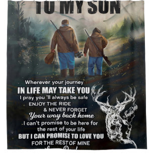 Personalised Letter To My Son From Dad Blanket, Shower Curtain