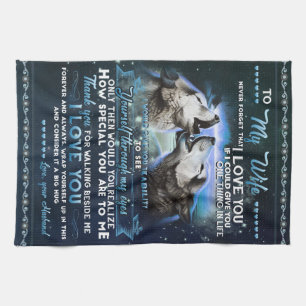 Personalised Letter To My Wife From Husband Tea Towel