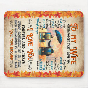 Personalised Letter To My Wife Love From Husband B Mouse Pad