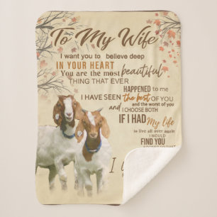Personalised Letter To My Wife Love From Husband Sherpa Blanket