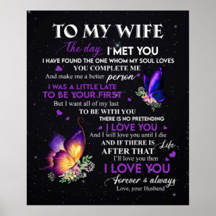 Personalised Letter To My Wife, Poster