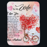 Personalised Letter To My Wife, Wife Birthday Baby Blanket<br><div class="desc">Personalised Letter To My Wife,  Wife Birthday</div>