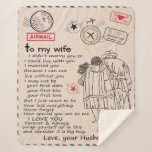 Personalised Letter To My Wife, Wife Birthday Gift Sherpa Blanket<br><div class="desc">Personalised Letter To My Wife,  Wife Birthday Gift</div>