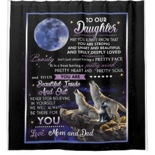 Personalised Letter To Our Daughter Shower Curtain