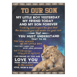 Personalised Letter To Our Son Tablecloth