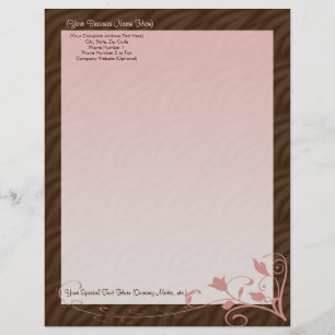 Personalised Letterhead, Feminine Letterhead Template