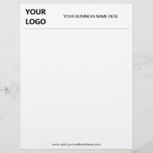 Personalised Letterhead with Logo Name and Website