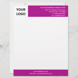 Personalised Letterhead with Logo - Your Colours