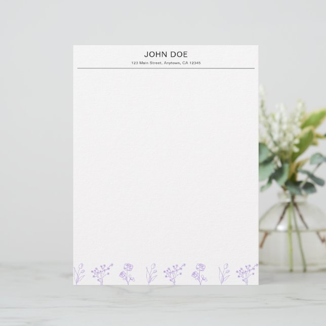 Personalised Letterhead with Name and Address (Standing Front)
