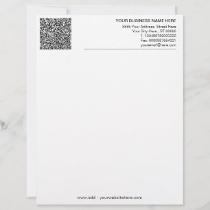 Personalised Letterhead Your Name Info and QR Code