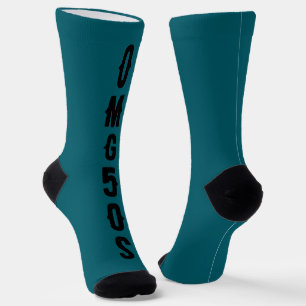 Personalised lettering black blue trendy Chic Socks
