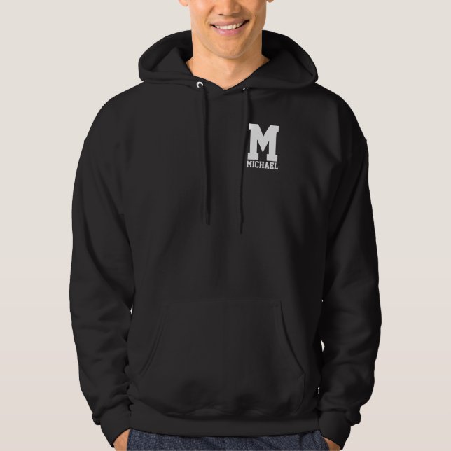 Personalised Letterman Monogram Hoodie (Front)