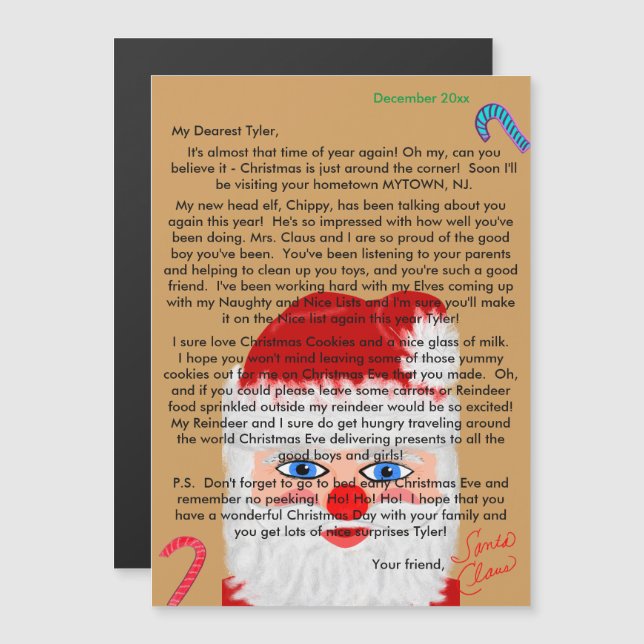 Personalised Letters from Santa (Front/Back)