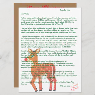 Personalised Letters from Santa Reindeer Holiday Card