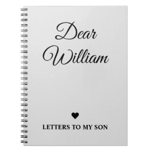 Personalised Letters to My Son Notebook