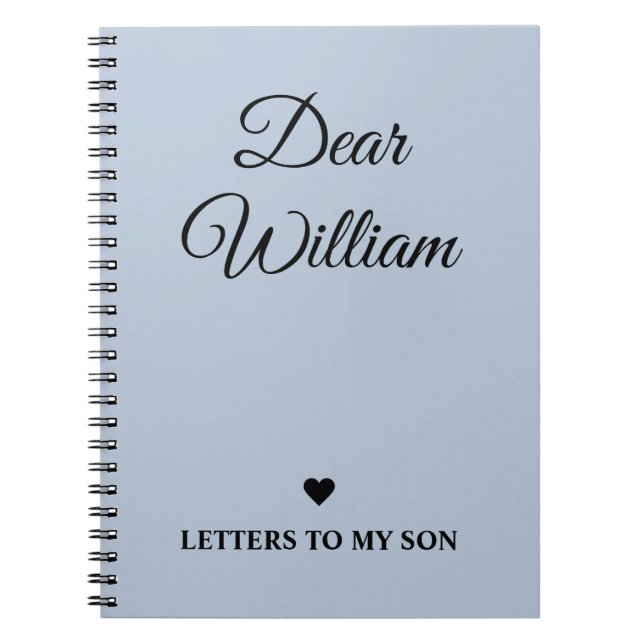 Personalised Letters to My Son Notebook (Front)