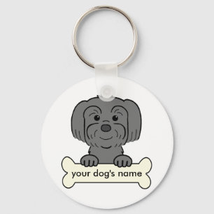 Personalised Lhasa Apso Key Ring