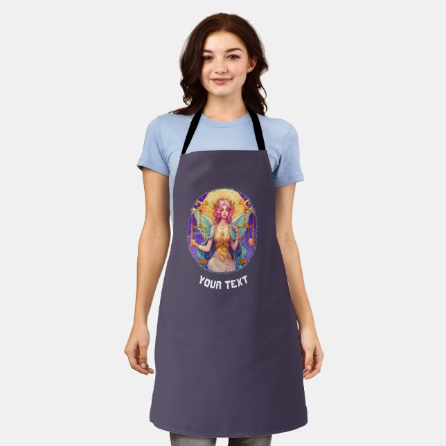 Personalised LIBRA  Zodiac SIGN Apron (Worn)