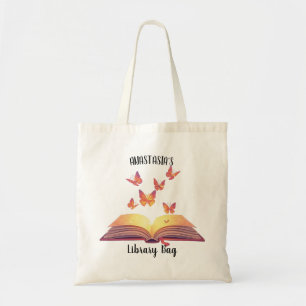 Personalised Library Bag for Girl Tote Bag