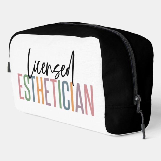 Personalised Licensed Aesthetician Cosmetologist Dopp Kit (Right Corner)