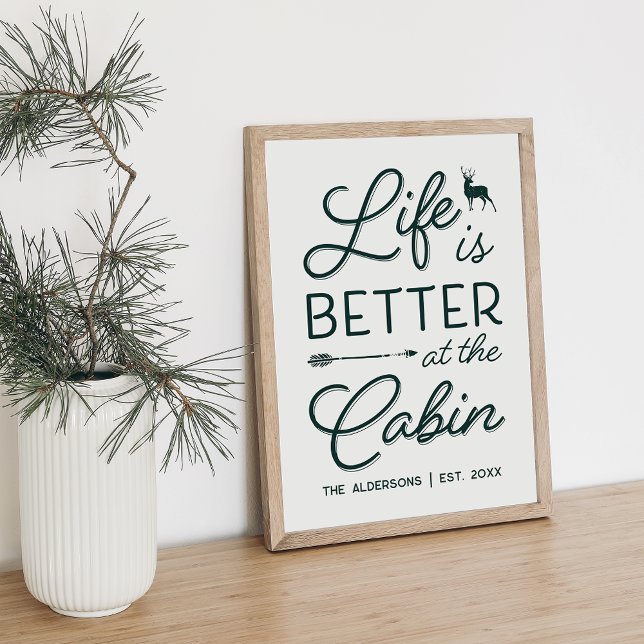 Personalised Life Is Better At The Cabin Print (Creator Uploaded)