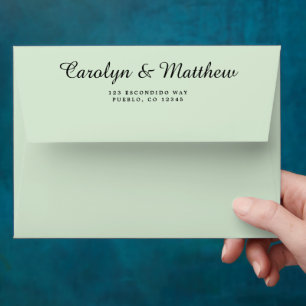 Personalised Light Green Replaceable Cat Image Envelope