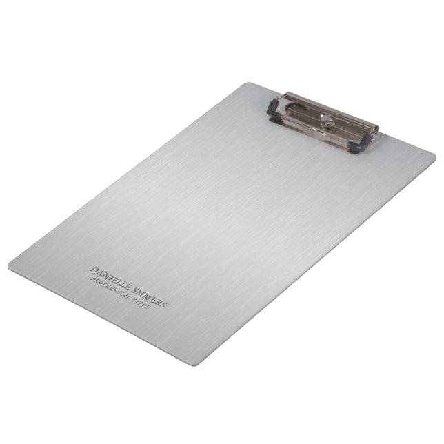 Personalised light grey background  clipboard (Angled)