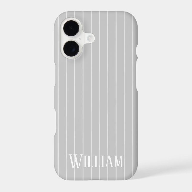 Personalised light grey pinstripes (Back)