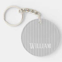 Personalised light grey pinstripes