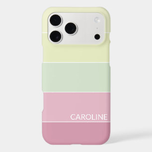 Personalised Light Pink Lime Green Striped Art