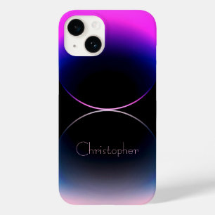 Personalised light pink Radial Texture iphone 15 Case-Mate iPhone 14 Case