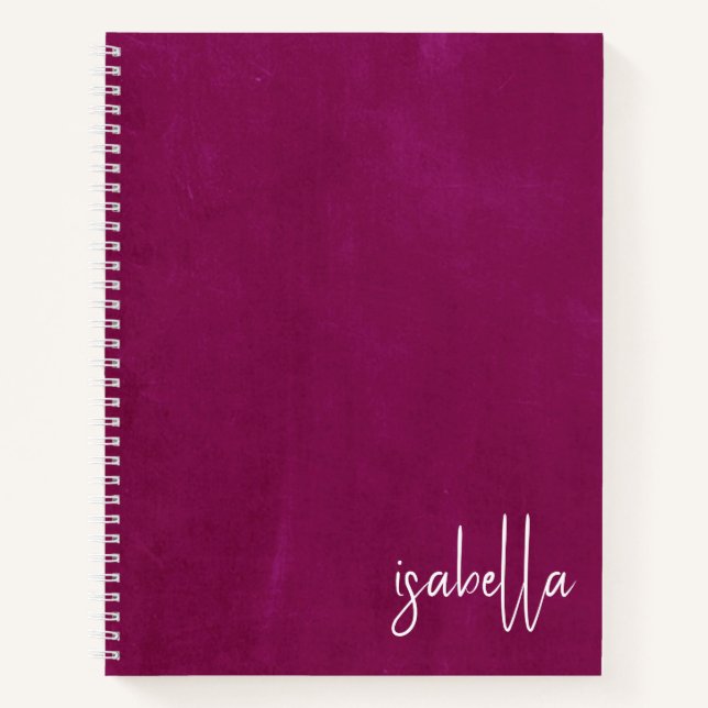 Personalised Light Plum Notebook (Front)