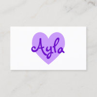 Personalised Light Purple Heart on White