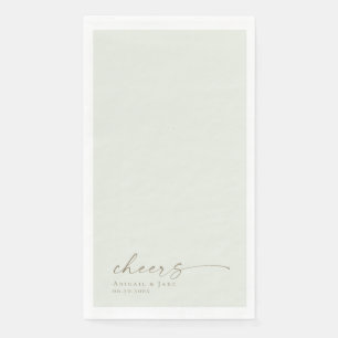 Personalised Light Sage Wedding Guest Napkins