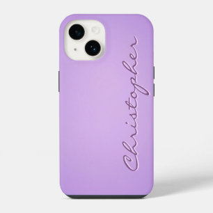 Personalised light violet Radial Texture 15 iPhone 14 Case