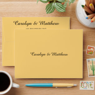 Personalised Light Yellow Replaceable Cat Image Envelope