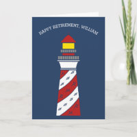 Personalised Lighthouse Nautical Custom Retirement