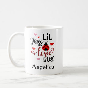 Personalised Lil Miss Love Bug Coffee Mug