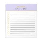 Personalised Lilac and Gold To Do List Checklist