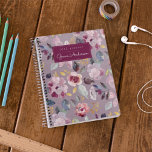 Personalised Lilac Floral Pattern 2022 Planner<br><div class="desc">This beautiful planner can be personalised with your name in a trendy script font and the year.</div>