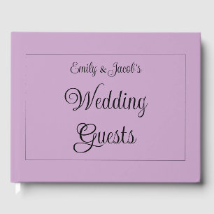Personalised Lilac Wedding  Guest Book