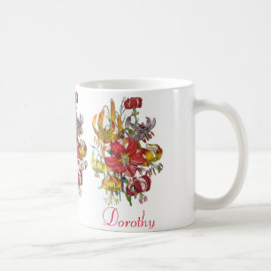Personalised Lilies Coffee Mug