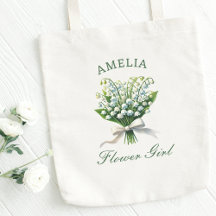 Personalised Lily of the Valley Bow Flower Girl