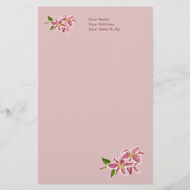Personalised Lily Paper (Front)