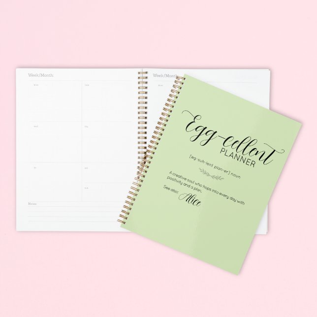 Personalised Lime Easter Bunny Planner  (Personalized Lime Easter Bunny Planner)