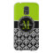 Personalised Lime Green Black Damask Case