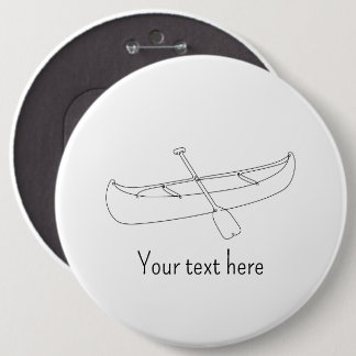 Personalised Line Art Canoe Button
