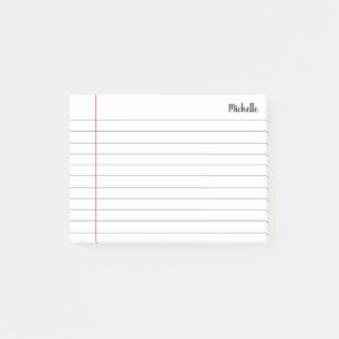  Personalised Lined School Notebook Paper Post-it Notes