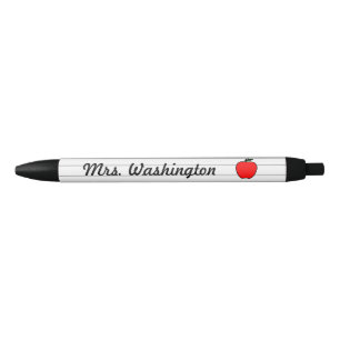 Personalised Lined Teacher's Apple Pens Gift
