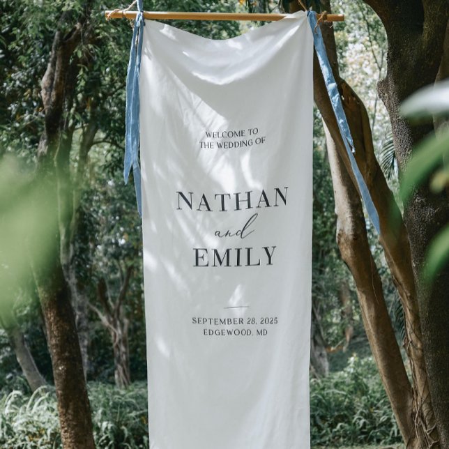 Personalised Linen Wedding Welcome Sign – Custom  (Creator Uploaded)